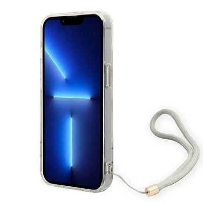 4. Etui Guess Flower Strap na iPhone 14 Plus - fioletowe