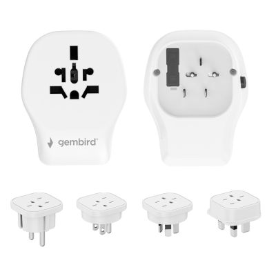 4. GEMBIRD UNIWERSALNY ADAPTER PODRÓŻNY 20 W, BIAŁY