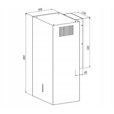 2. Okap kominowy AKPO WK-4 CUBERA WL CZARNY MAT T520 M3 / CZARNY FILTR ALUMINIOWY
