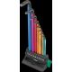 2. Zestaw kluczy trzpieniowych 950/9 HEX-PLUS MULTICOLOUR 3 9CZR