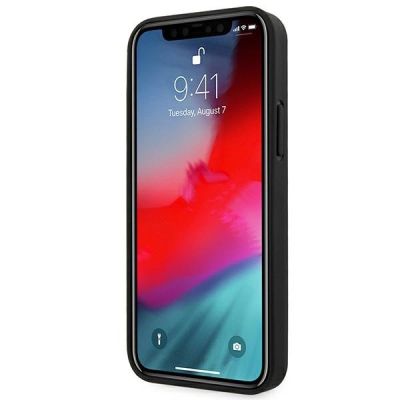 5. Etui BMW Leather Curve Perforate na iPhone 12 Pro Max - czarne