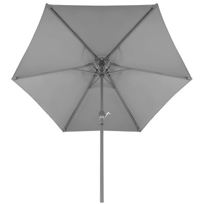 20. ZESTAW MEBLI OGRODOWYCH STÓŁ 4 KRZESŁA I PARASOL SZARY