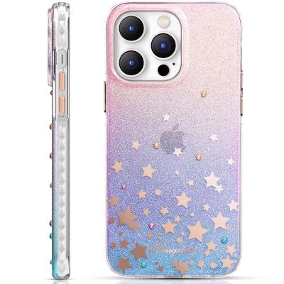 9. Kingxbar Heart Star Series etui iPhone 14 Plus etui w gwiazdki zodiac