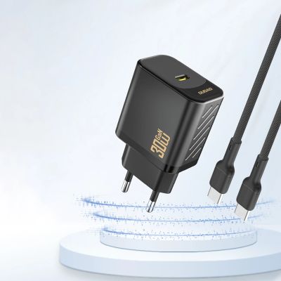 2. Ładowarka sieciowa Dudao A27P 30W PD GaN USB-C - czarna