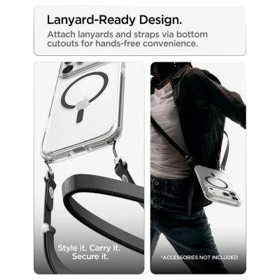 13. Etui Spigen Ultra Hybrid MagSafe na iPhone 18 Pro Max / 17 Pro Max - przezroczysto-grafitowe