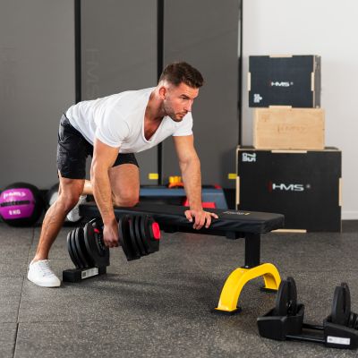 10. Zestaw regulowanych sztangielek HMS SGR40 PRO SET 2w1 43,5 kg