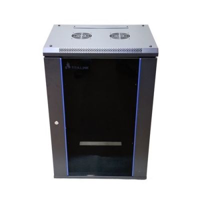 2. Extralink Szafa rack 15U 600x600 Czarna montowana na ścianie