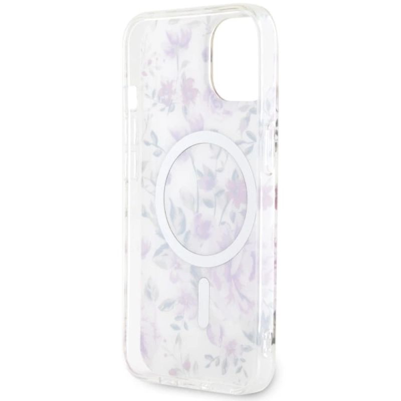 7. Etui Guess Flower MagSafe na iPhone 14 Plus - przezroczyste