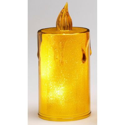 30. ŚWIECA DEKORACYJNA 8 CM AMBER CIEPŁY BIAŁY 1 LED