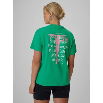 2. T-shirt loose z nadrukiem damski 4F 4FRSS26TTSHF4516-42S