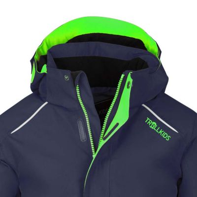3. Kurtka z kapturem dziecięca Trollkids Kids Holmenkollen Snow Jacket Pro zimowa granatowa (913-100)