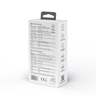 2. SAVIO ŁADOWARKA SIECIOWA GAN 65W BIAŁA LA-07