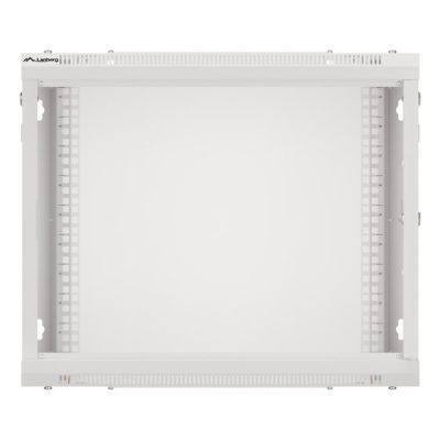 14. Szafa instalacyjna Rack wisząca 19" 9U 600x450 szara drzwi metalowe LANBERG (Flat Pack)
