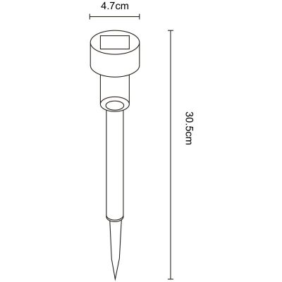 13. LAMPA SOLARNA PLASTIKOWA 4,5x31CM LED- KPL.4SZT