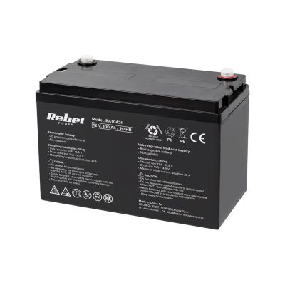 3. Akumulator żelowy VRLA AGM Rebel 12V 100Ah
