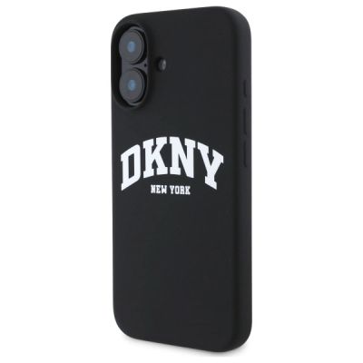 2. Etui DKNY Silicone White Printed Logo MagSafe na iPhone 16 - czarne