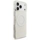 4. Etui Guess IML Flowers Electro Pearl Strap MagSafe na iPhone 17 Pro Max - białe