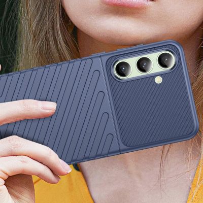 6. Thunder Case etui do Samsung Galaxy S24 FE silikonowy pancerny pokrowiec - niebieskie