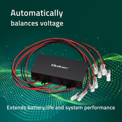 3. Balanser napięcia Qoltec 51098 48V do akumulatorów 4x12V | 10A | LiFePO4 AGM GEL