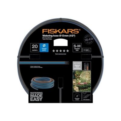 Fiskars 1027107 wąż ogrodowy 20 m Nad ziemią Niebieski, Szary
