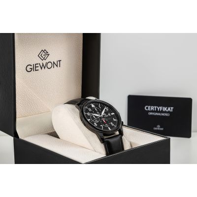 7. Zegarek Męski Giewont Chronograph Sapphire Czarny GW5630-A1