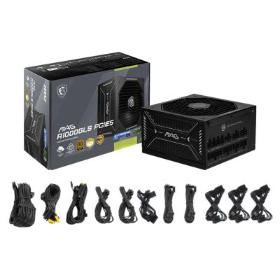 4. Zasilacz MSI MAG A1000GLS PCIE5 1000W 80+ Gold ATX 3.1