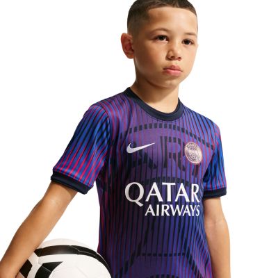 3. Koszulka dla dzieci Nike Paris Saint-Germain fioletowa IQ6946 420