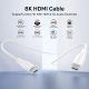 3. UNITEK KABEL HDMI 2.1 8K HDR BIAŁY 1,5M