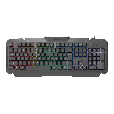 2. LogiLink ID0185 klawiatura Dołączona myszka Gaming USB QWERTY Angielski Czarny