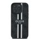 3. Etui Guess 4G Printed Stripes MagSafe na iPhone 16 Pro - czarne