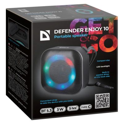 4. DEFENDER GŁOŚNIK ENJOY 10 BLUETOOTH CZARNY