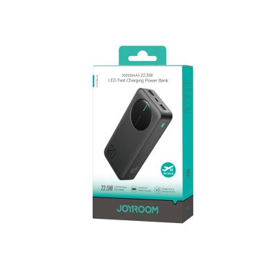7. Powerbank Joyroom JR-PBF14 Pro 22,5W 20000mAh z wyświetlaczem cyfrowym 2x USB-A 1x USB-C - czarny