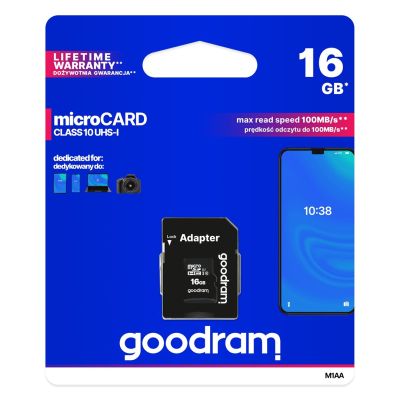 3. Karta pamięci GoodRam M1AA-0160R12 (16GB; Class 10, Class U1; Adapter, Karta pamięci)