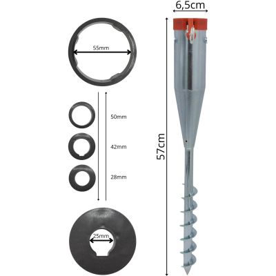 4. BAZA MOCOWANIE DO PARASOLA 25-55MM METALOWA WKRĘCANA REDCLIFFS