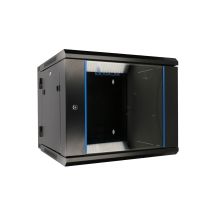 Extralink Szafa rack 6U 600x600 AZH Czarna montowana na ścianie, dwusekcyjna