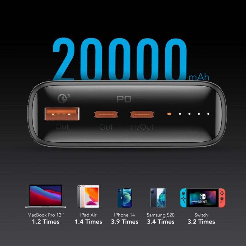 9. VEGER T100 bank mocy Litowo-jonowa (Li-Ion) 20000 mAh Czarny