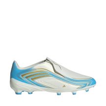 Buty piłkarskie dla dzieci adidas F50 Messi League LL FG biało-niebieskie IH1907