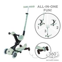 Hulajnoga trójkołowa z siedziskiem jeździk GO•UP DELUXE LIGHTS ECOLOGIC 360 (697-505)