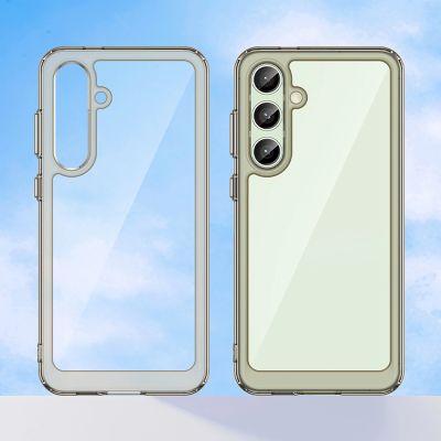 6. Etui silikonowe Outer Space Case z żelową ramką do Samsung Galaxy S24 FE - przezroczysto-czarne