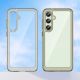 6. Etui silikonowe Outer Space Case z żelową ramką do Samsung Galaxy S24 FE - przezroczysto-czarne