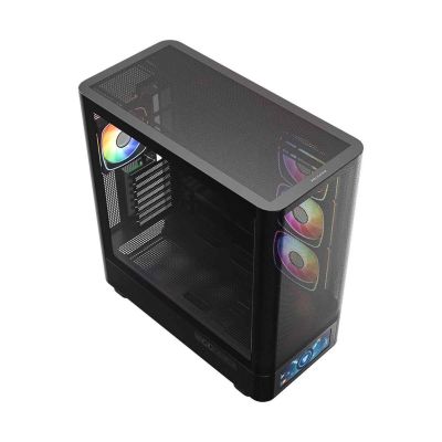 11. MODECOM OBUDOWA VOLCANO AQ 500 ARGB MIDI CZARNA