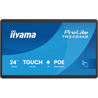 2. iiyama TW2424AS-B3P signage display Interaktywny płaski panel 60,5 cm (23.8") Wi-Fi 450 cd/m2 Full HD Czarny Ekran dotykowy Procesor wbudowany Android 24/7