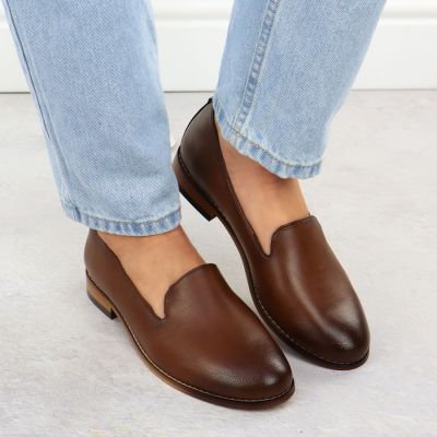 7. Półbuty damskie lordsy brązowe Potocki 19337