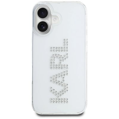 3. Etui Karl Lagerfeld IML Rhinestones Logo na iPhone 16 - przezroczyste