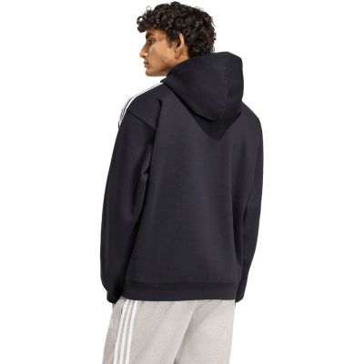 3. Bluza męska adidas Essentials 3-Stripes Fleece Hoodie czarna KY6602