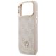 6. Etui Guess 4G Strass Logo & Big Strap Metal Buttons MagSafe na iPhone 17 Pro Max - różowe
