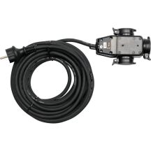 Yato YT-81162 rozgałęziacz 20 m 3 x gniazdo sieciowe Wewnątrz/Na wolnym powietrzu Czarny