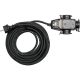 Yato YT-81162 rozgałęziacz 20 m 3 x gniazdo sieciowe Wewnątrz/Na wolnym powietrzu Czarny