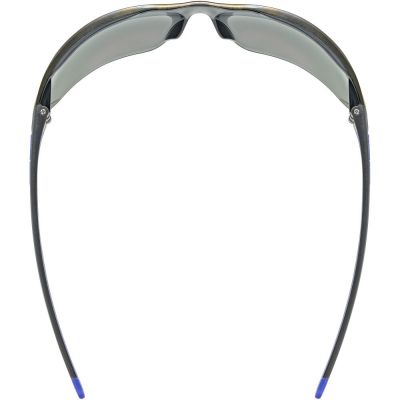 6. Okulary rowerowe UVEX Equate, black/blue matt/mirror blue
