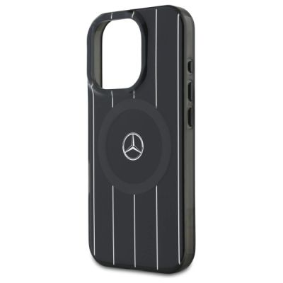 6. Etui Mercedes MB Double Layer Crossed Lines MagSafe na iPhone 16 Pro - czarne